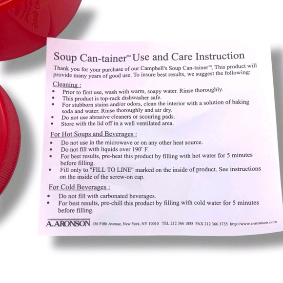 NEW Campbells Soup Vintage Soup Insulated Container Mmm GOOD! RED WHITE - Picture 7 of 9